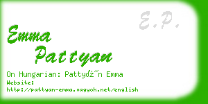 emma pattyan business card